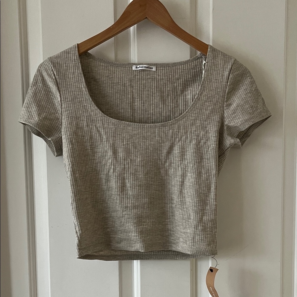 Reformation Ribbed Crop Top